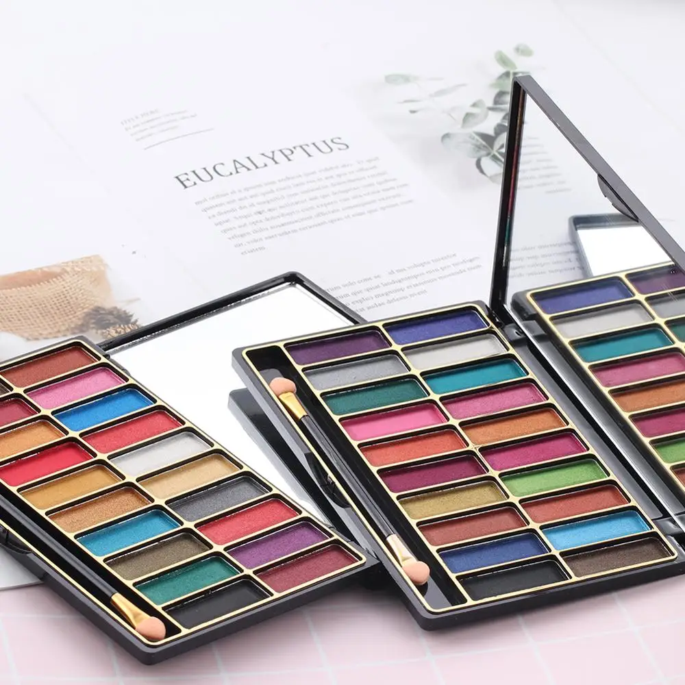 Сияющие глаза макияж палитра 40 цветов Профессиональная теней для глаз блестящие