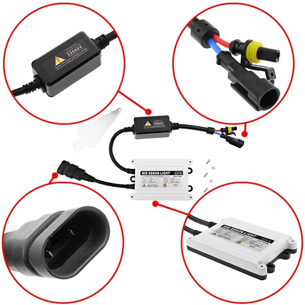 H1 H3 H4 H11 H7 комплект для переоборудования ксенона HID 12V 55W AC 4300K 6000K 8000K 10000K 12000K