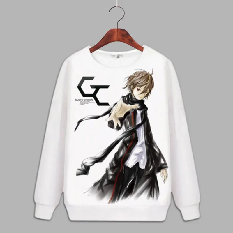 Guilty Crown косплей аниме толстовка с капюшоном унисекс длинный рукав GC OUMA SHU флисовые
