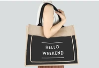 1 piece large size women linen luxury tote large capacity female casual shoulder bag lady daily handbag fresh beach shopping bag
