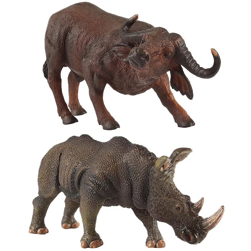 Олень Тигр Леопард Зебра детские игрушки животные носорог Лев Коза Moose животное