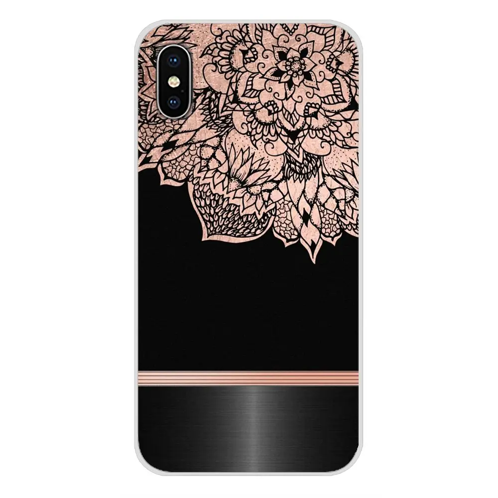Accessories Phone Shell Covers For Motorola Moto X4 E4 E5 G5 G5S G6 Z Z2 Z3 G3 G2 C Play Plus black golden flower bow rose | Мобильные