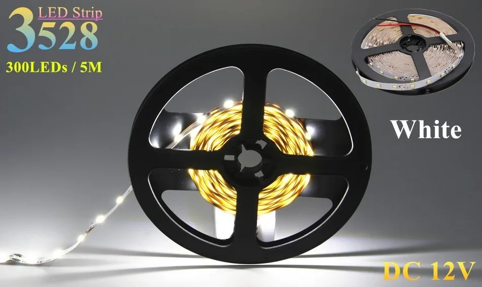 5-метровая Светодиодная лента RGB ленты 5050 3528 SMD 300led без Водонепроницаемый 12V 3A трансформатор используется, чтобы украсить yoursweet для всей семьи