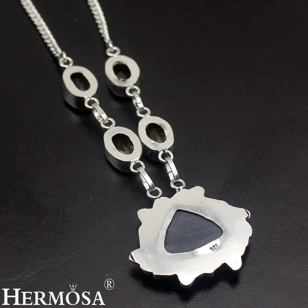 HERMOSA Jewelry Fashion Necklace Abalone shell 925 Sterling Silver Women Necklace18 inches HM801 | Украшения и аксессуары