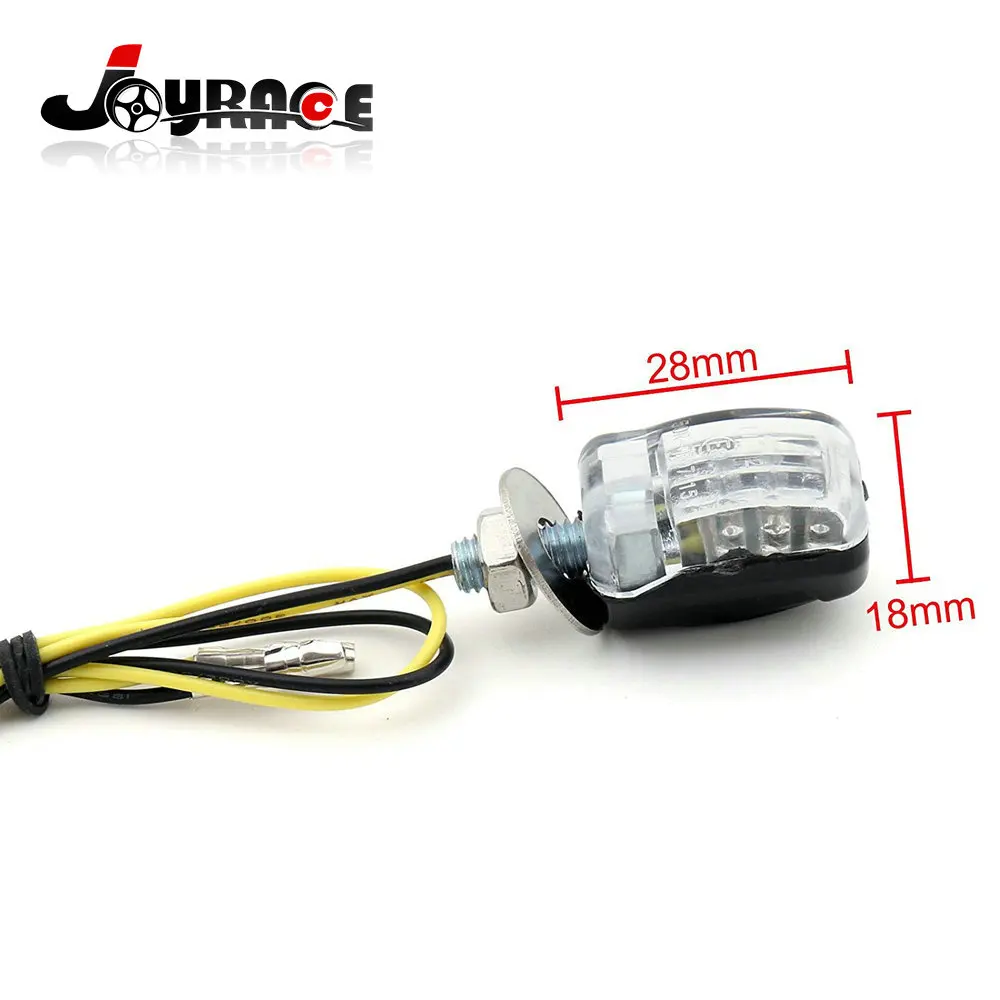 Motorcycle LED Micro Mini Tiny Small Indicators Turn Signals Amber Lights for Honda Yamaha Kawasaki Harley |