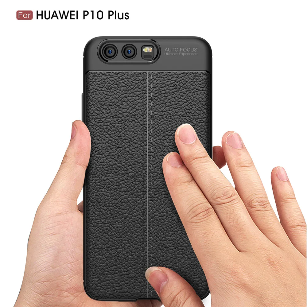 Роскошный чехол из ТПУ и силикона искусственной кожи для huawei p10 plus чехлы задней