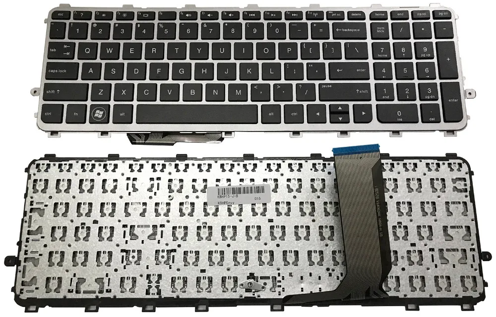 

SSEA New US Keyboard silver frame For HP Envy 15-J 15-J000 15T-J000 15T-J100 15Z-J000 15Z-J100 Keyboard NO backlit