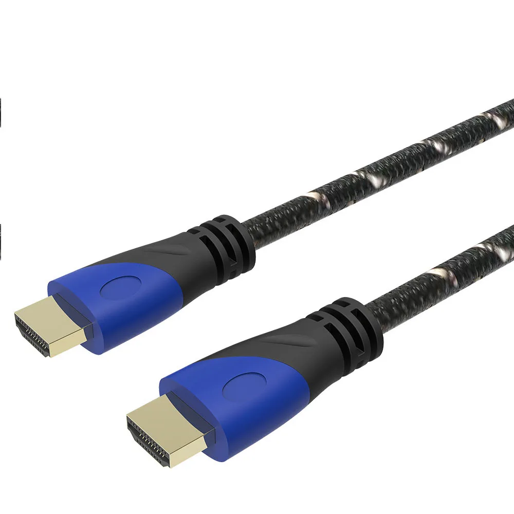 Высокоскоростной HDMI кабель позолоченное соединение с Ethernet 1080P цифровой кабель для HDTV, 0,5 м, 1 м, 1,5 м, 1,8 м, 3 м, 5 м, 10 м - Цвет: black and blue