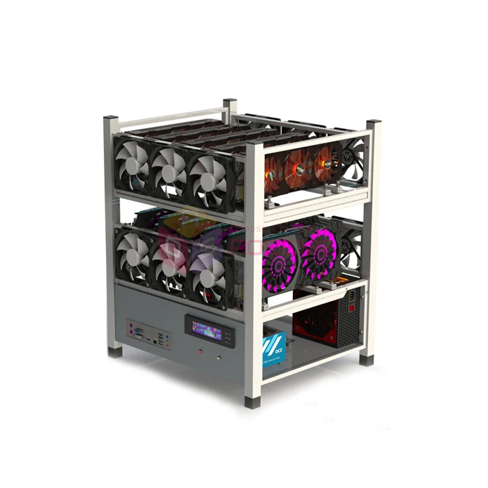 12 вентиляторов 2X 6GPU открытое воздушное горное дело Штабелируемый компьютер