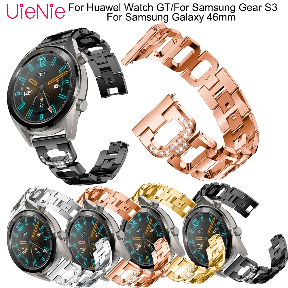 

22mm men's watches women's bracelet For Samsung Gear S3/Galaxy 46mm smart watch Aluminium Alloy wristband for HUAWEI GT strap