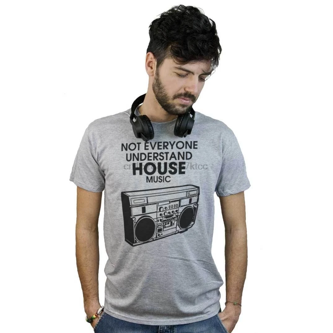 Повседневная мужская футболка с круглым вырезом и принтом в виде диска жокея Eddie