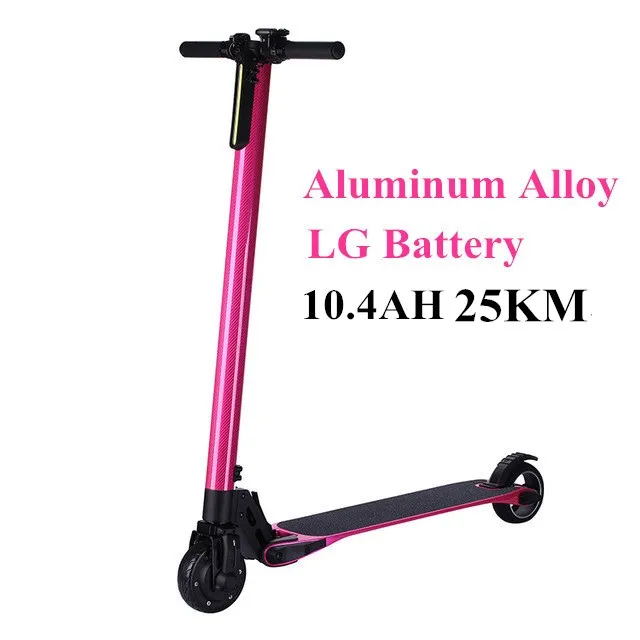AL alloy LG10 Складной S3 скутер Pro Carbon Электрический Скутер Ховерборд 10.4AH LG Аккумулятор для взрослых и детей электрический велосипед - Цвет: AL alloy LG10