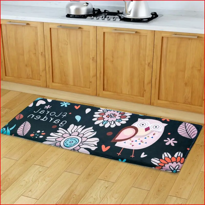 Comprare 50x80 + 45x120 Cm/set Cartoon Uccello Cucina Mat Anti-slip Bagno Carpet Casa Ingresso/corridoio Zerbino Camera Da Letto Per Bambini Coperta Di Zona