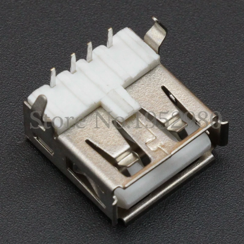 10 шт. разъем USB 2 0 гнездовой AF 90 Степень погружения гнутые ножки типа A скрученные