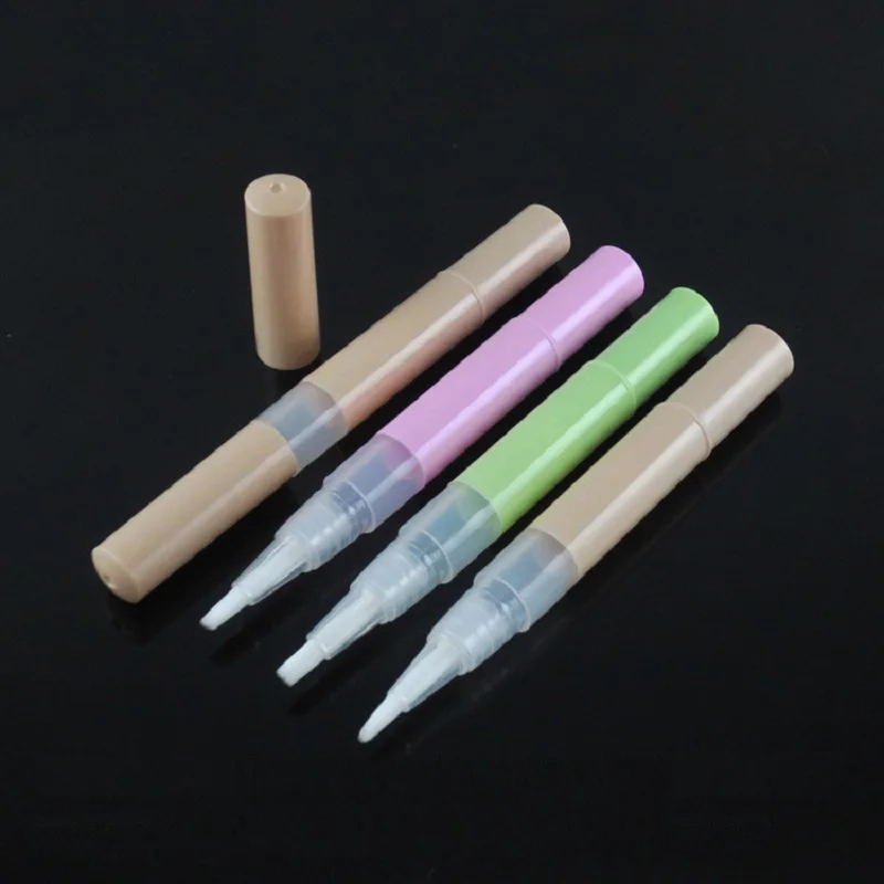 

2ML Twist Pen Empty Light Brown Lipgloss Essence Packaging Teeth Whitening Cosmetic Container with Different Applicators