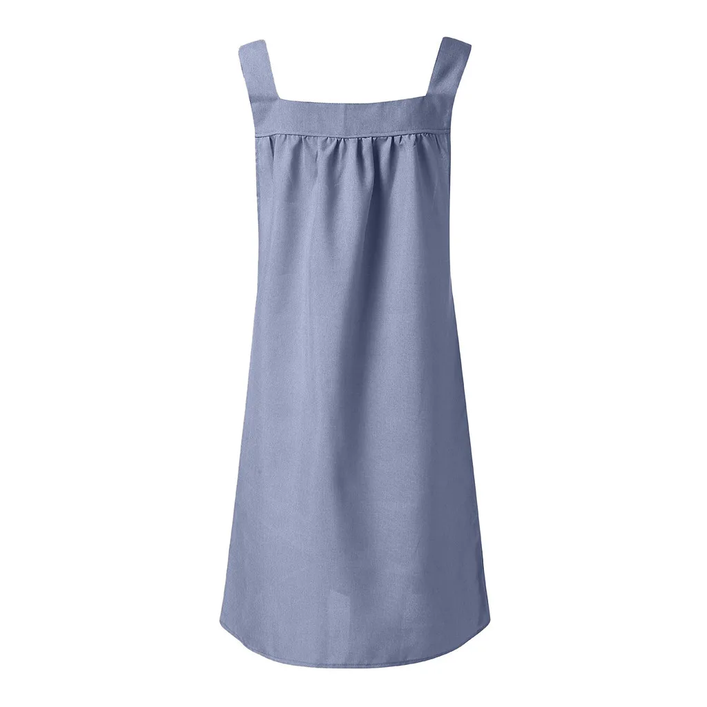 Женское платье квадратный крест хлопчатобумажный фартук без рукавов