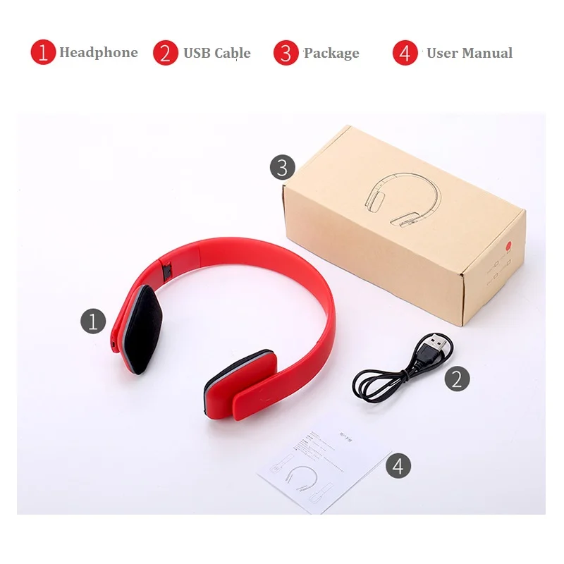 Беспроводные Складные Bluetooth наушники с микрофоном|Наушники и гарнитуры| |