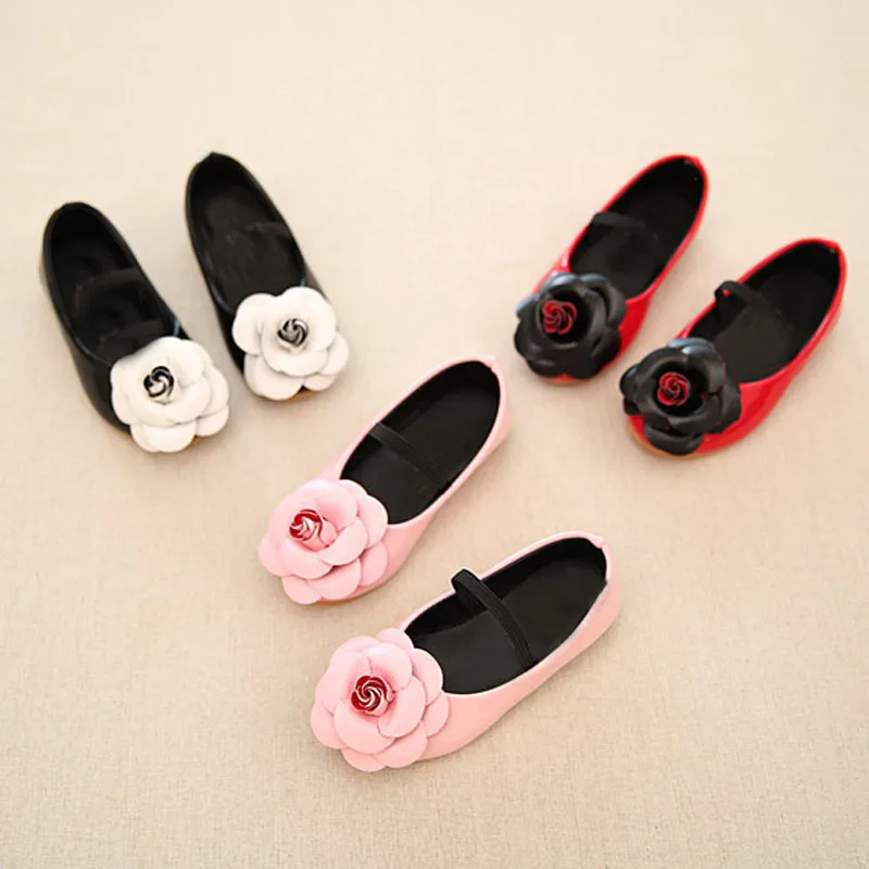 Новинка 2020 обувь для девочек с цветами детская одежда черные красные розовые