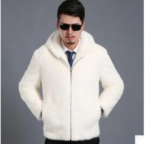 Новые мужские куртки с капюшоном Зимние/Осенние из искусственного меха S/6Xl