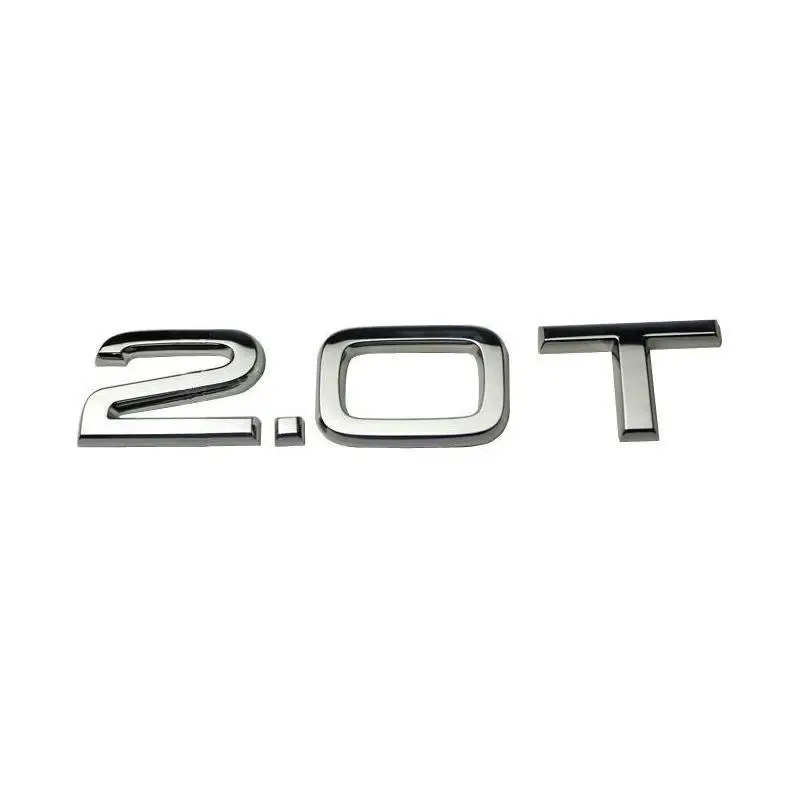10pcsx3D пластиковые хромированные 2 0 T автомобильные наклейки эмблемы Значки