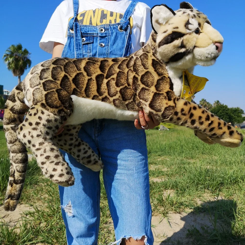 

National Geographic 55CM Realistic Stuffed Animals Toy Leopard Plush Cheetah for Children's Birthday Gifts