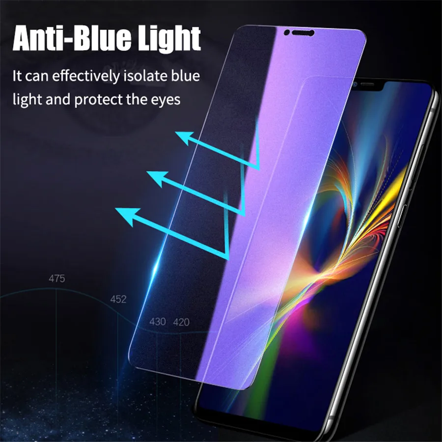Для samsung Galaxy A8 A6 Plus J4 J6 J8 S7 матовая анти фиолетовый синий светильник прозрачная