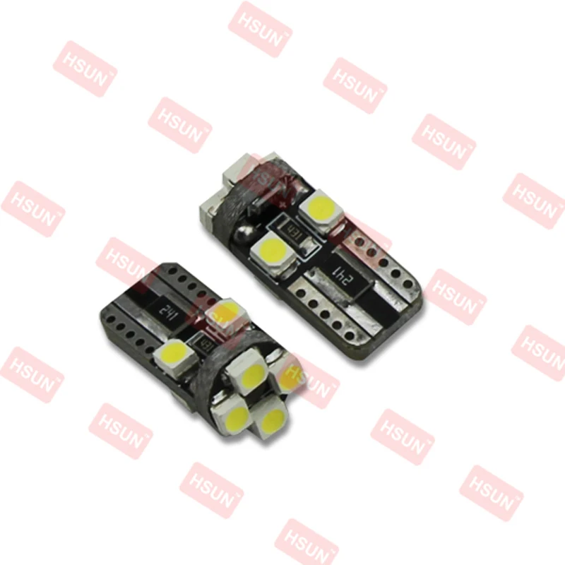 2 Шт./лот Бесплатная Доставка T10 8 LEDSMD1210 20 мм Версия Canbus LED 6000 К Белый 194 168 Авто