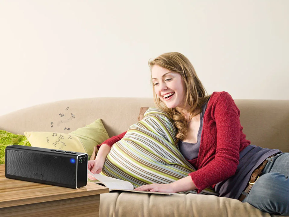 HENZIN 20 W Беспроводная Bluetooth Колонка супер колонка для басов HIFI стерео с флеш-картой памяти TF AUX громкой связи 4000 mAh банк питания для iPhone
