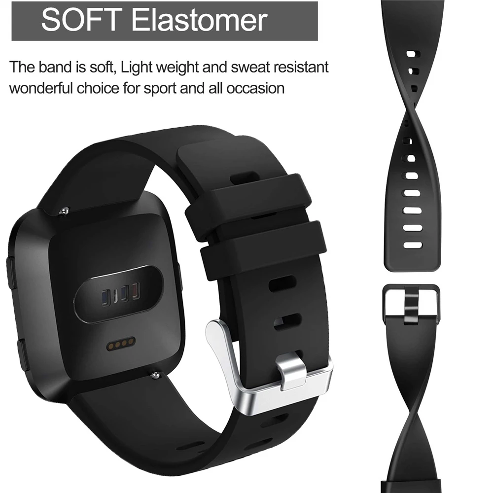 Замена для Fitbit Versa/Versa Lite Band с экраном Силиконовые серьги водонепроницаемый браслет ремешок для Fitbit Versa Band