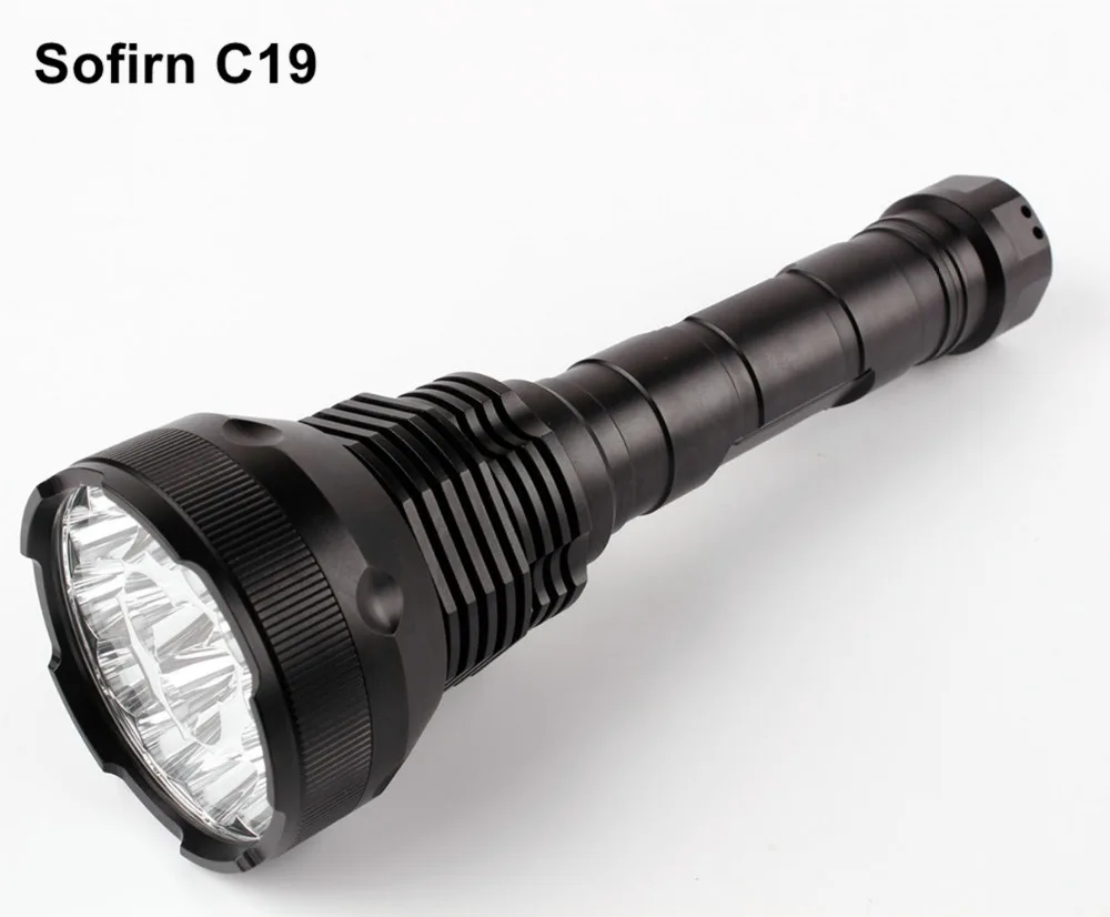 Sofirn C19 мощный светодиодный светильник-вспышка 18650 Cree светодиодный фонарь светильник 1500 люмен военный тактический светильник для самообороны