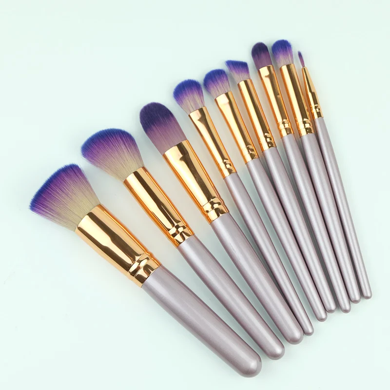 Набор кистей для макияжа в виде единорога 9 шт. кисти косметические теней губ