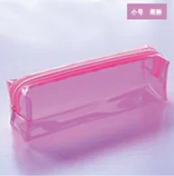Pink 1 шт., прозрачная пластиковая коробка, школьный красивый Карандаш Чехол, держатель для ручки, сумка, чехол для рисования, кисти, ручки, чехол для хранения, подарок, канцелярские принадлежности - Цвет: Pink