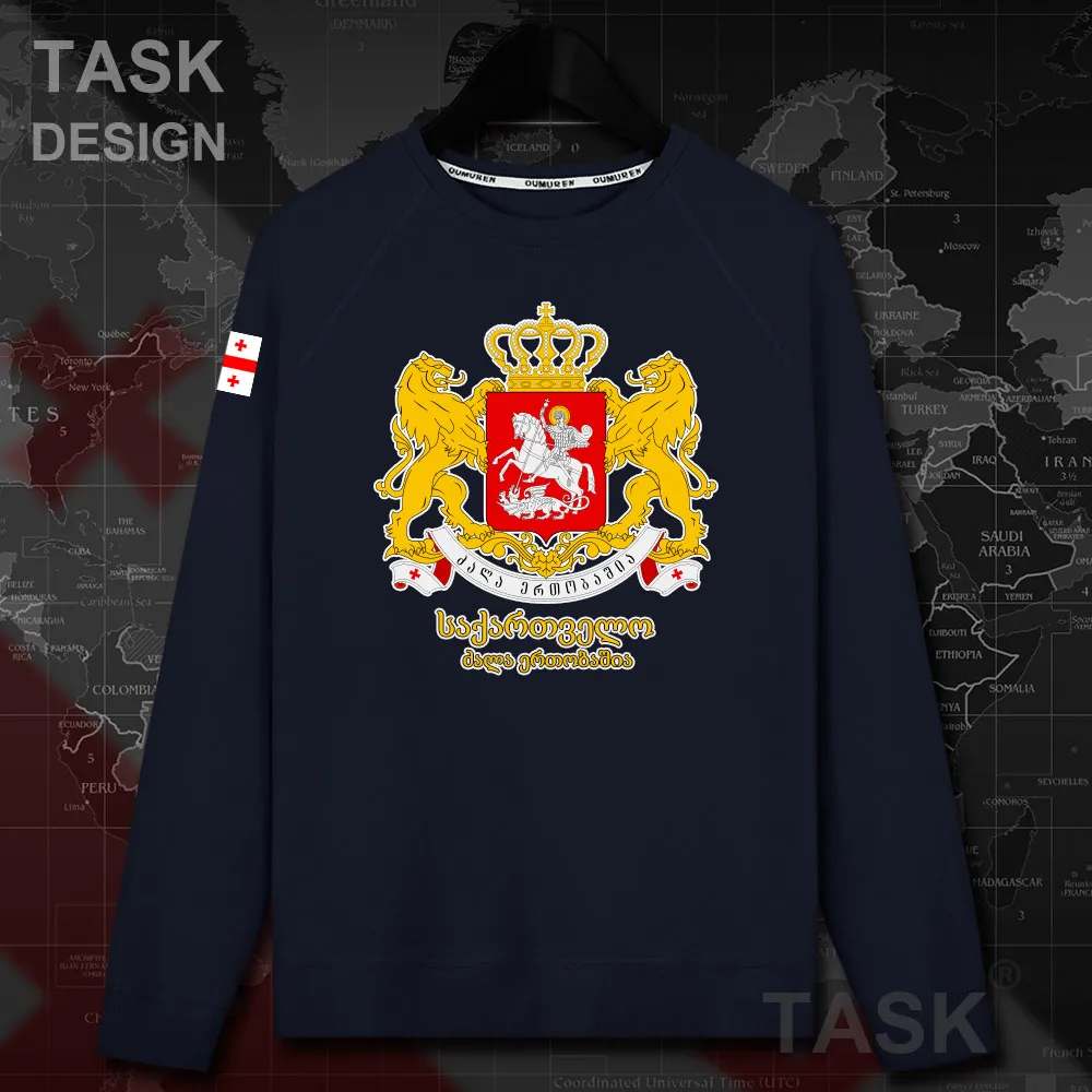 Толстовка мужская грузинская с капюшоном худи свитшот уличная одежда нация в