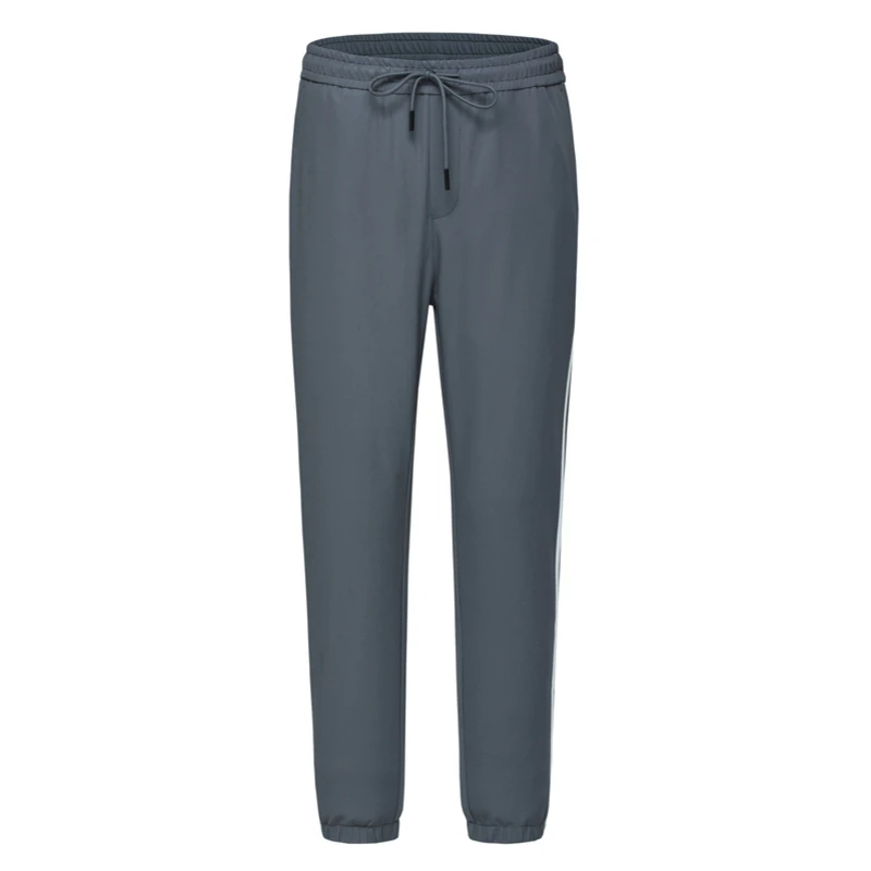 gray SEMIR мужские брюки без застежки с боковой полосой, мужские спортивные штаны, спортивные штаны с эластичным поясом на шнурке, повседневные, подходят по щиколотку - Цвет: gray