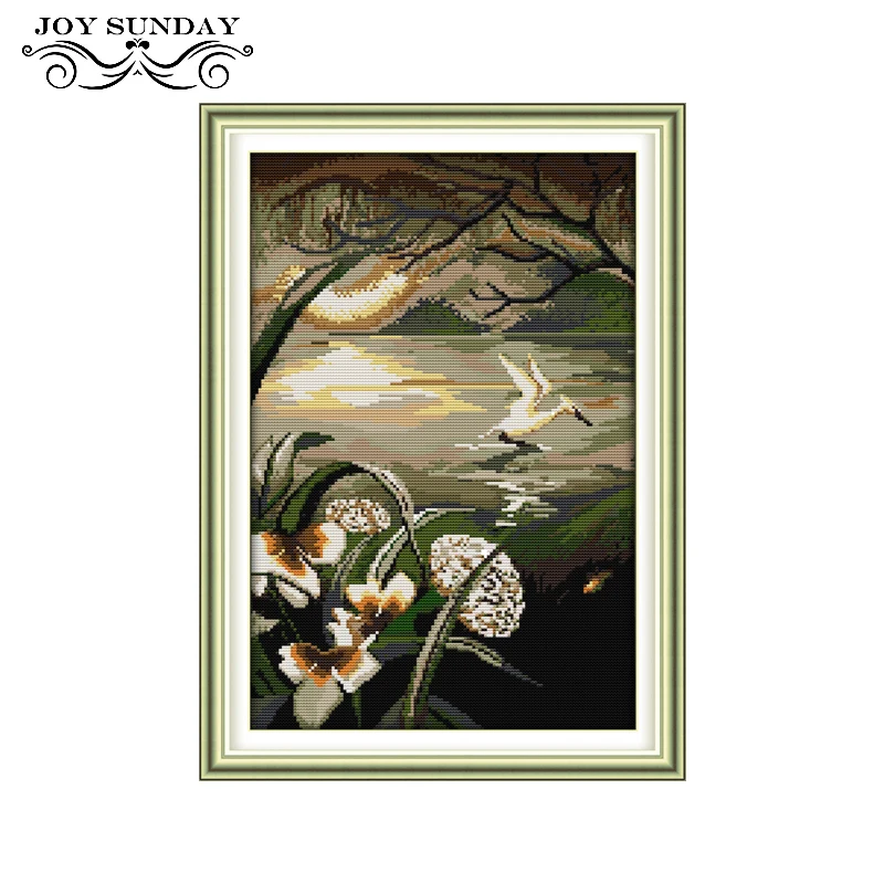 

Cross Stitch Patterns Scenic Style 11CT 14CT Cross-stitch Kits for Embroidery Kits DIY Handwork Printed Canvas Needlework Sets