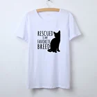 Спасения-это мои любимые породы милого кота футболка Для женщин 2019 Забавные футболки Для женщин рубашка с рисунком кошка принтовые тройники Для женщин топ дропшиппинг