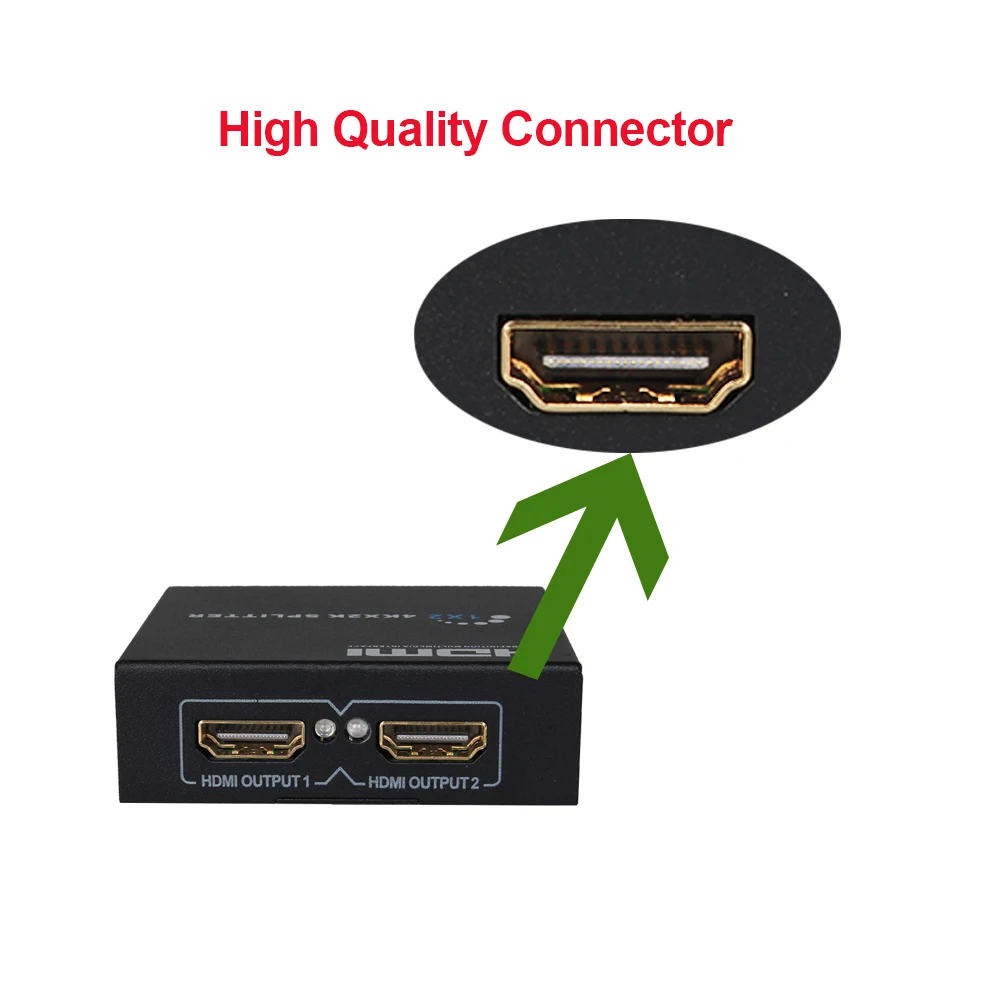 HDMI сплиттер 1X2 Full HD 3D видео сплит 1 в 2 выход усилитель двойной дисплей для HDTV DVD PS3