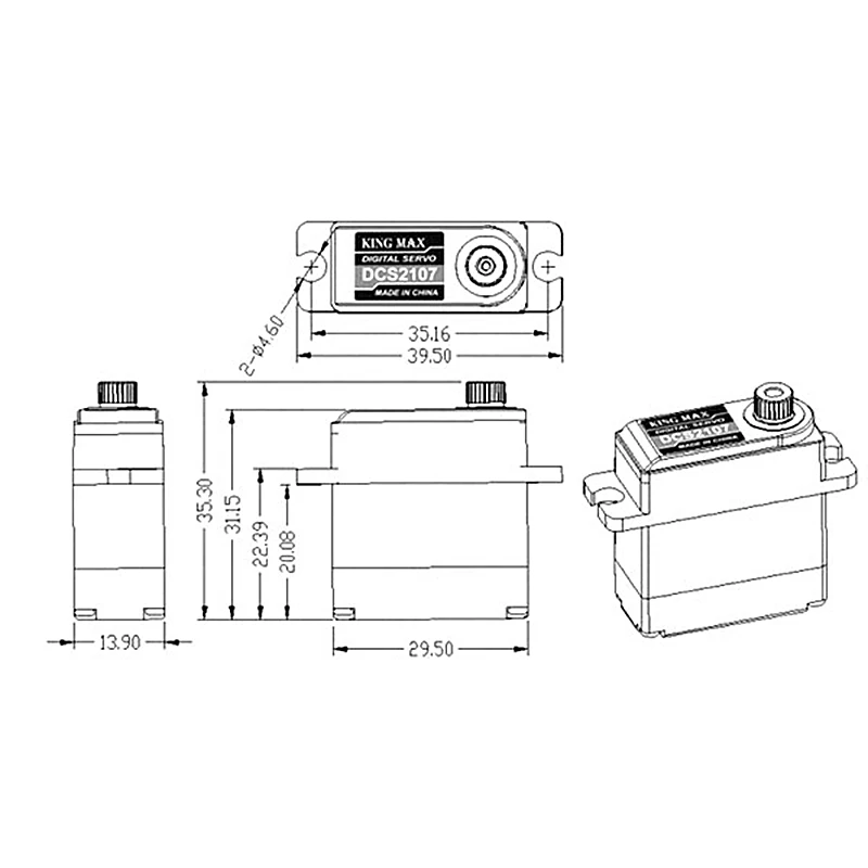 FATJAY KINGMAX DCS2107 21 г 7 кг. См большой крутящий момент цифровая металлическая Шестерня