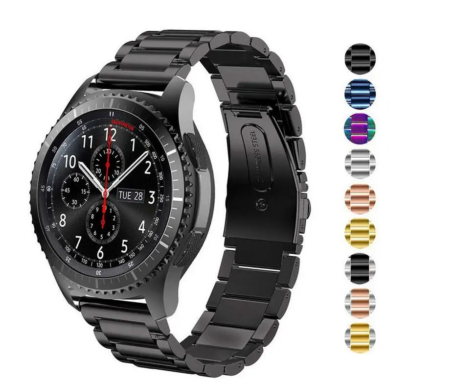 50 шт. 20 мм 22 мм ширина нержавеющей стали ремешок для samsung Galaxy Watch 46 мм/gear S3 Classic/S3 часы пограничника ремешок металлический браслет
