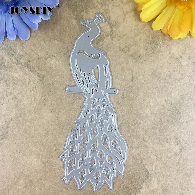 Красивый павлин Roost на ветке металлические die Штанцевые формы для DIY Скрапбукинг