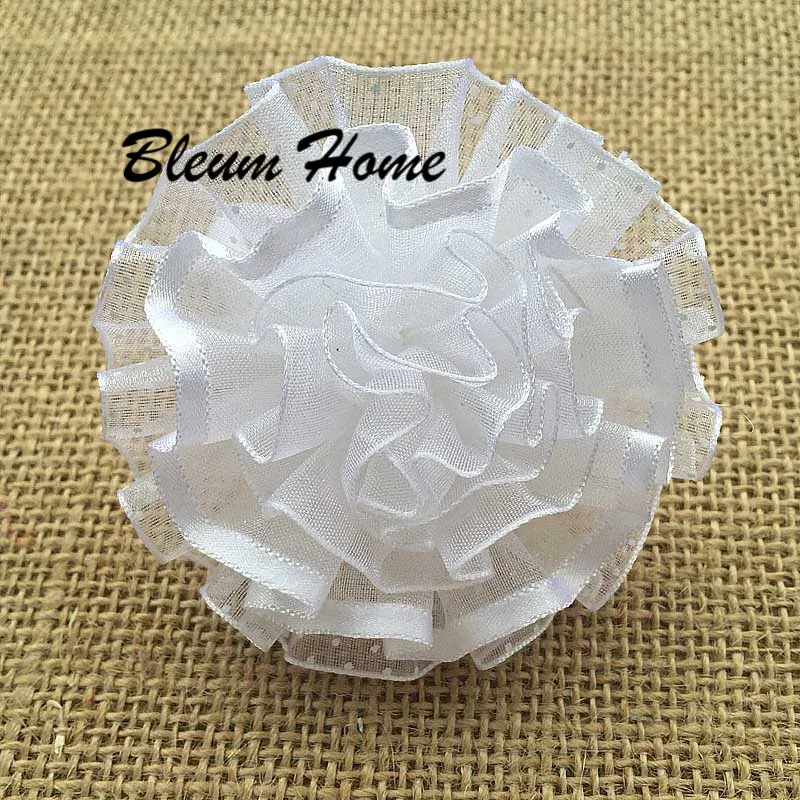 2 шт. эластичная резинка для волос с белыми цветами банты девочек модные