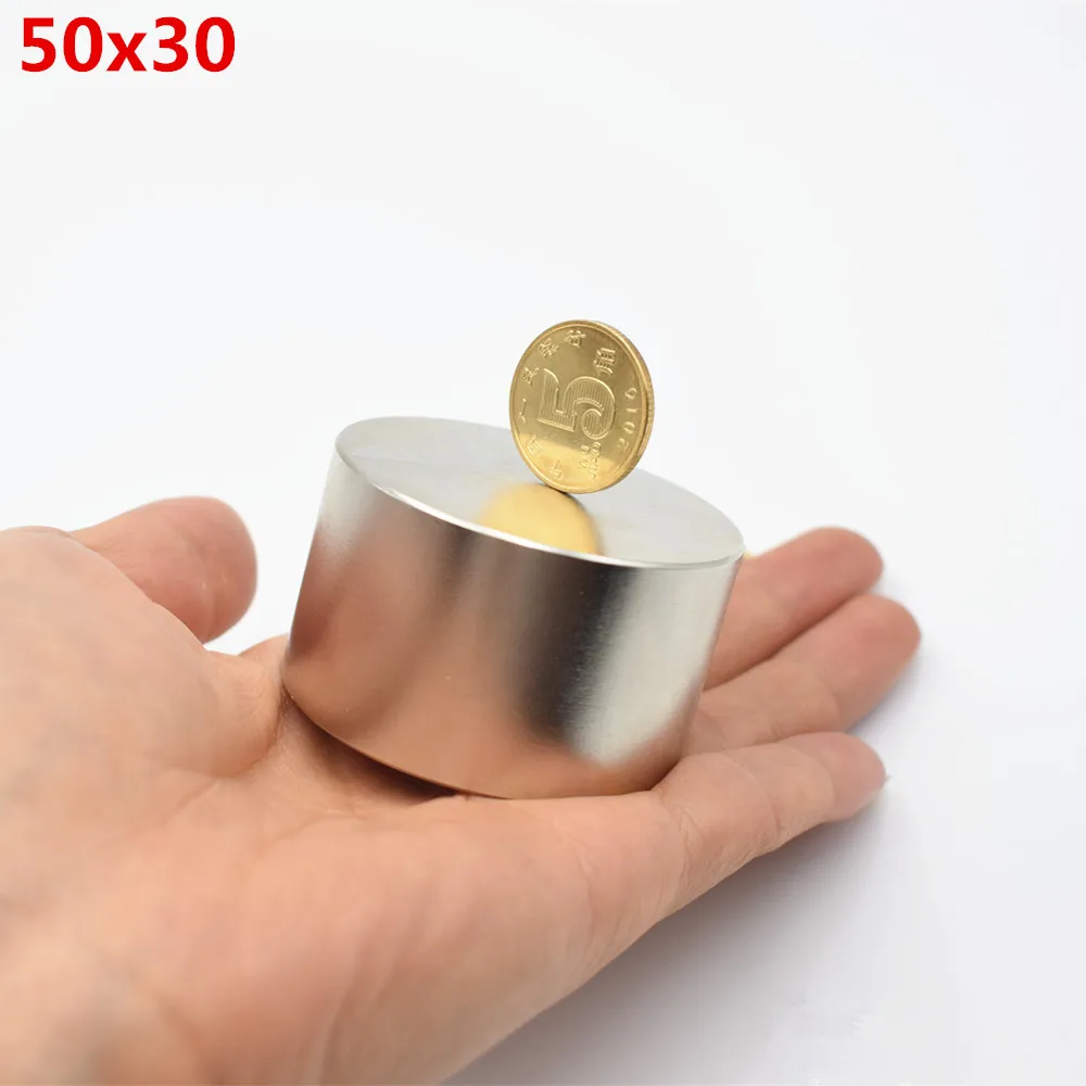 Неодимовый магнит Круглый супермощный 50 х30 N52 из галлия/металла | Обустройство