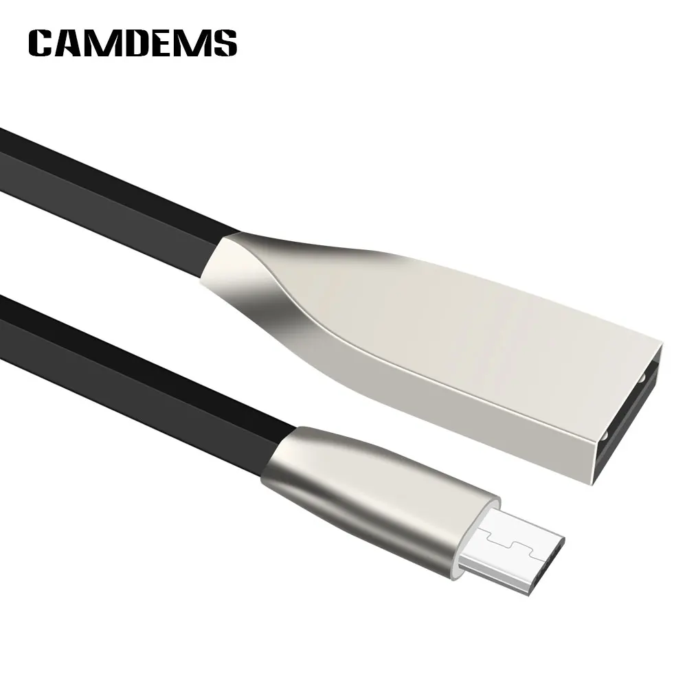100 шт 1 м 3 фута 2А 3D цинковый сплав usb плоский кабель для синхронизации данных и