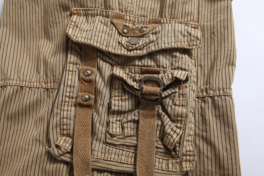 Мужские шорты новые мужские модные повседневные летние полосатые хлопковые до