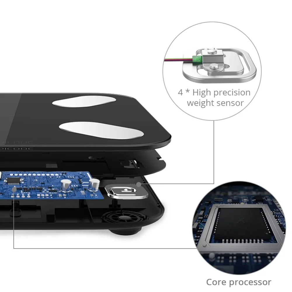 Напольные весы PICOOC Mi Scale 2 электронный умный корпус Шкала Веса Bluetooth для