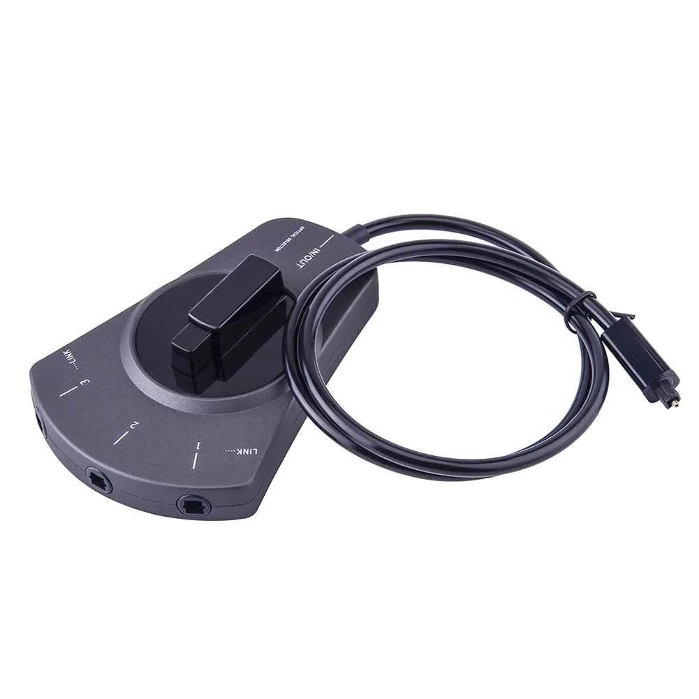 Новый цифровой оптический аудиовыключатель 3 ходовой переключатель кабеля SPDIF