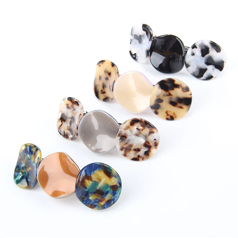 2016 Новая Мода Ацетат Зажим Для Волос Заколки Круглые Подвески Головные Уборы