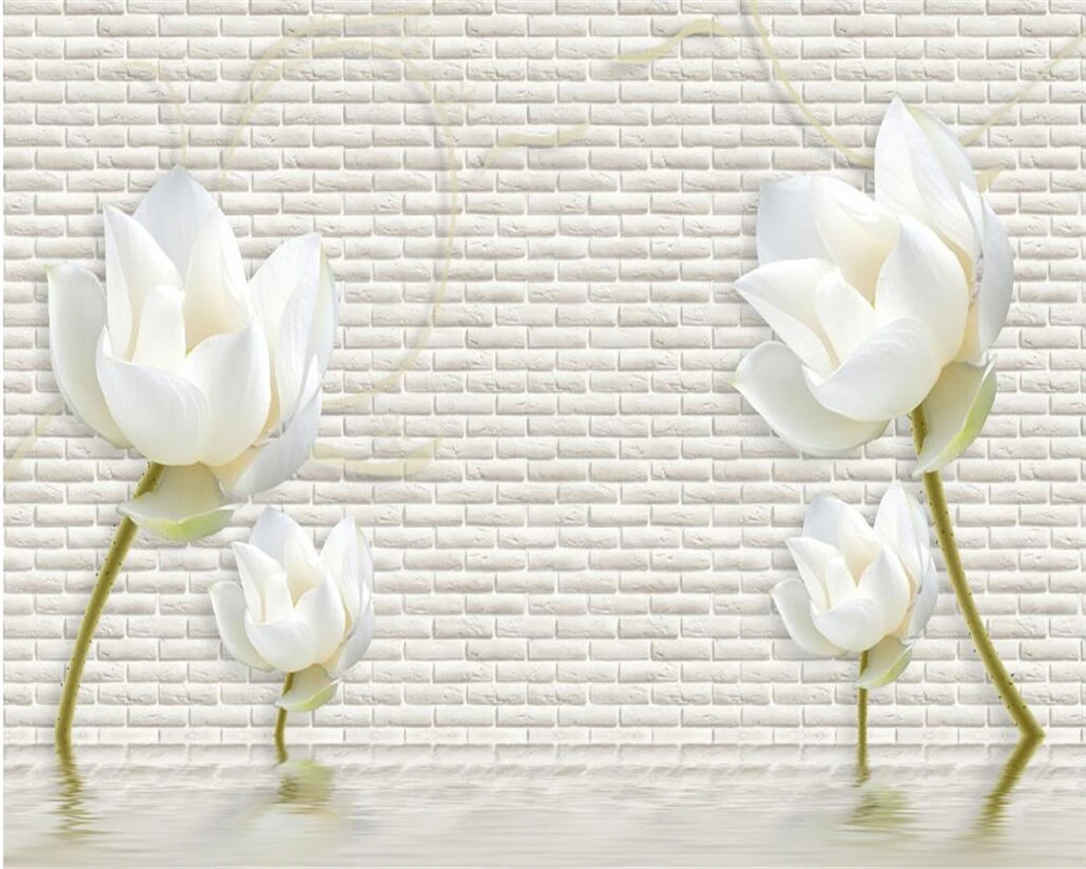 Beibehang Home decoration wallpaper white tiles 3d photo mural bedroom living room tv for walls 3 d | Обустройство дома