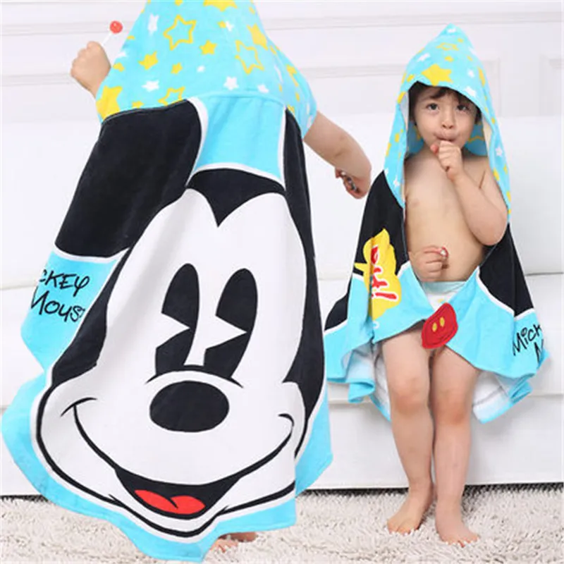 Disney/детское банное полотенце с капюшоном для малышей 100% хлопок газовое пляжное