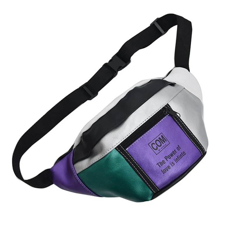D Waist pack Повседневные карманы женские пояса сумка уличный хип-хоп банановая сумка попка пакет PU материал сундук сумка сумка - Цвет: D Waist pack